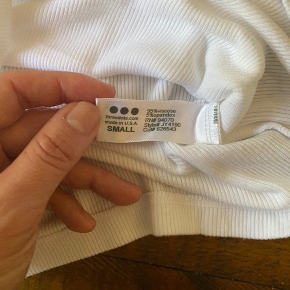 NWOT Three Dots Hilary 3/4 Length Sleeve Tee - Picture 5 of 7